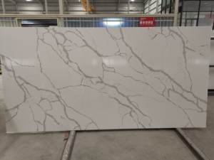Encimera de losa de piedra de cuarzo blanco pulido para apartamento TMZ ODM/ODM Quartzo Quarzo - Product Image 2