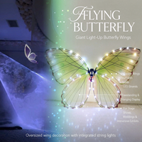 Papillon Bionique Volant Simulé à LED avec Ailes Battantes pour Mariage, Contrôle à Distance, Divertissement Intérieur, Fête de Mariage