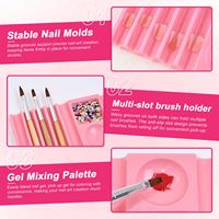 Palette multifonctionnelle pour mélange de gels d'ongles, support pour stylos, support pour ongles en acrylique, plateau organisateur de strass