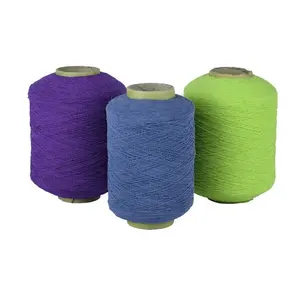 Spandex Lycra Yarn Rubber Thread Factory Manufacture Elastic Polyester Rubber Covered Yarn For Socks