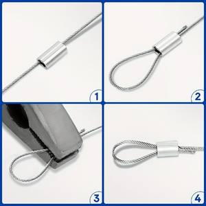 <span class=keywords><strong>Cable</strong></span> de Acero Inoxidable T316 con Terminales de Aluminio, <span class=keywords><strong>Cable</strong></span> Metálico 7x7 <span class=keywords><strong>para</strong></span> Luces Colgantes, Tendederos, Enrejados - Product Image 3