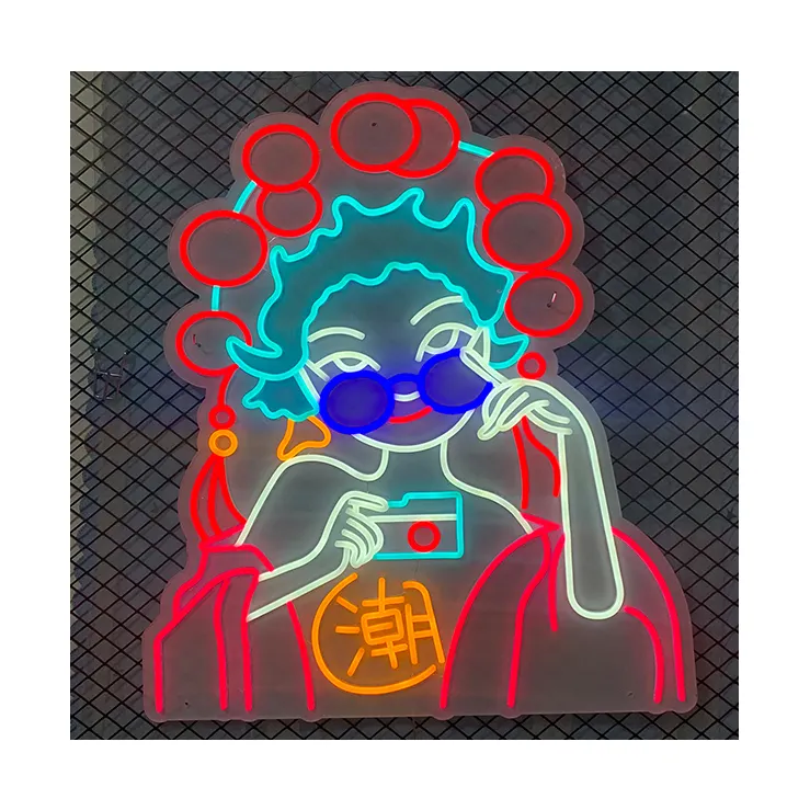 중국 스타일 애니메이션 램프 사용자 정의 Led 네온 플렉스 도매 문화 요소 Led 포스터 디스플레이