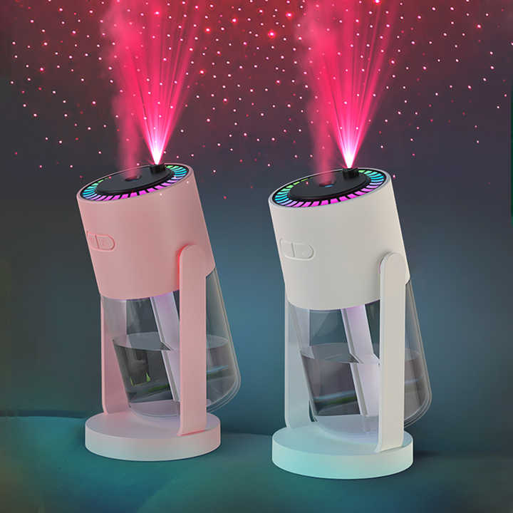 Nouveau Portable USB Maison Voiture À Ultrasons Mist Maker Humidificateur Avec 7 Couleurs Projection LED Romantique Ciel Étoilé Lampe Humidificateur