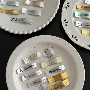 Cartes d'insertion pour gâteaux en papier couché style personnalisé, étiquettes pour accessoires de décoration de desserts - Product Image 5