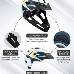 サイクリングライディング用キッズフルフェイスバイクヘルメット子供用ダートバイクヘルメット保護安全キッズ自転車ヘルメット