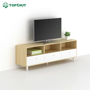 Meuble <span class=keywords><strong>TV</strong></span> pour appartement, mobilier <span class=keywords><strong>de</strong></span> co-loc, en bois MDF et panneaux mélaminés, meubles <span class=keywords><strong>TV</strong></span> pour salon - Product Image 2