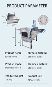 HUAXI kompor pembakar kayu Sauna, kompor tanpa pemanas listrik meningkatkan kompor pemanas Anda, potensial dan masa pakai peralatan - Product Image 5