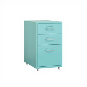 <span class=keywords><strong>Commode</strong></span> moderne à 3 tiroirs peu encombrante avec structure en acier noir, durable, sans affaissement ni inclinaison, pour chambre <span class=keywords><strong>et</strong></span> entrepôt - Product Image 3