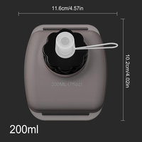 Bouteille d'eau portable en silicone améliorée avec capuchon anti-poussière, 7 oz, pour la course à pied, le sport, la remise en forme et le cyclisme