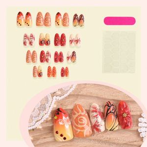 Aufklebbare Nägel Bestseller in <span class=keywords><strong>China</strong></span> Mit Kleber Private Label Geschäft Strasssteine Spitzen Transparente Fingernägel Aufklebnägel - Product Image 2