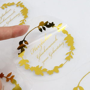 Votre nom d'entreprise ici conception gratuite autocollants de logo personnalisé étiquettes transparentes imperméables en vinyle transparent pour boîte d'emballage - Product Image 5