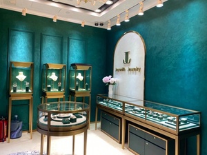 Vitrine d'exposition MASTER, présentoir à bijoux, vitrine en <span class=keywords><strong>verre</strong></span> de haute qualité, design rond, comptoir pour salon professionnel, foire, événement - Product Image 6