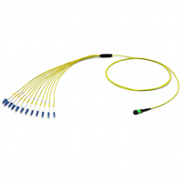 Kabel Fanout OS2 Single Mode MPO ke SC APC LC UPC 9/125um 8 12 24 48 Core Low Loss Breakout Patch Cord untuk GPON EPON FTTX