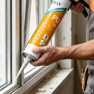 Scellant polyuréthane haute viscosité, élastique permanent, imperméable, résistant aux intempéries, pour joints de sol en béton, scellement des tuiles de toit - Product Image 1