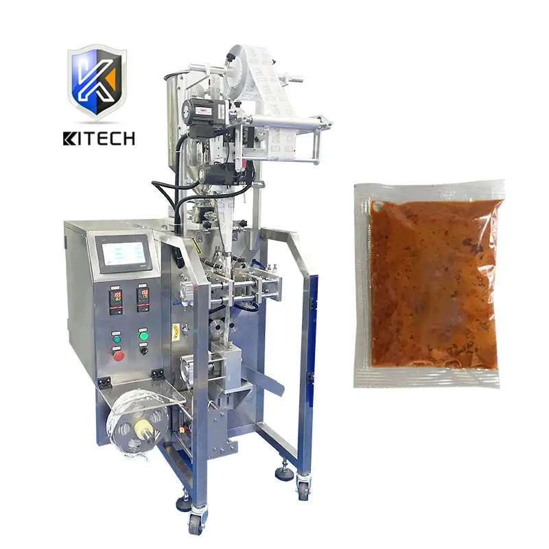High Quality 3 Side Seal Sachet Chili Sauce Packing Machine Automatic Chilli Oil Packaging Machine