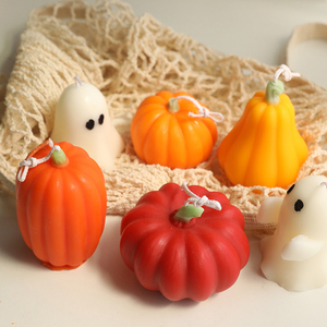 Velas Aromáticas con Forma <span class=keywords><strong>de</strong></span> Calabaza en Colores Otoñales para Decoración del Hogar en Halloween y Creación <span class=keywords><strong>de</strong></span> Ambiente Festivo - Product Image 4