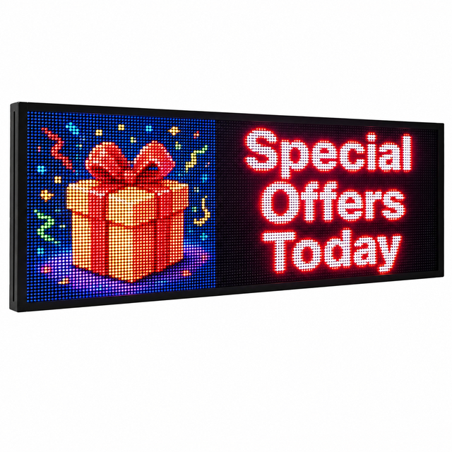 New Design RGB Full Color Programmable LED Sign Outdoor P10 Scrolling Message Display Panel IP65 500-4000nits Brightness