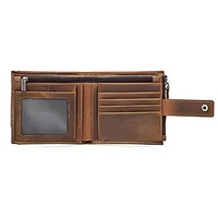 Dompet Kulit Mewah Kapasitas Besar Pria, Dompet Kulit Mewah Merek Terkenal dengan Ritsleting Panjang, Dompet Kapasitas Besar, Dompet Penyimpan Kartu Pemblokir Rfid