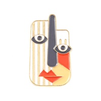 Broche en alliage de style Hip-hop, 1 pièce, explosion, créative, amusant, abstrait, peinture à l'huile, accessoires