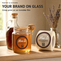 Feuille d'autocollants transparents sur le thème du maïs et des fruits, découpés sur mesure, autocollants transparents avec logo, adhésifs brillants et imperméables pour boîte cadeau de marque