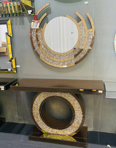 الأكثر مبيعًا مرآة زجاجية خشبية بتصميم الأوروبي لغرفة المعيشة وغرفة النوم والمدخل والفندق والفيلا - Product Image 2