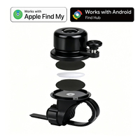 Pelacak GPS Golden Bike Bell Mount yang kompatibel dengan Apple Find My, Alarm Sepeda Bersertifikasi MFi untuk iOS Android