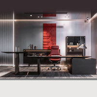 Ensemble de mobilier de bureau exécutif minimaliste à commande intelligente et réglable, au style design moderne - Bureau de PDG