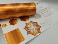 Échantillon Gratuit Rouleaux de Film de Marquage à Chaud Taille Personnalisée Film Métallique Holographique pour Impression sur Papier, Plastique, Cuir et Emballages