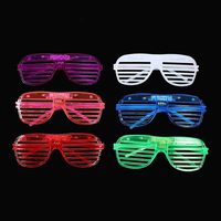 Lot de 24 lunettes LED qui brillent dans le noir, en plastique, pour fêtes, anniversaires, Halloween, carnaval