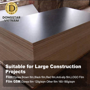 Panneau de contreplaqué filmé noir 18 mm réutilisable avec âme combinée pour le coulage du béton - Product Image 1