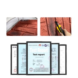 Carrelage mural <span class=keywords><strong>extérieur</strong></span> PU Culture Tile, aspect pierre artificielle, vert et rouge, imitation moderne et antique, autocollant imperméable - Product Image 5