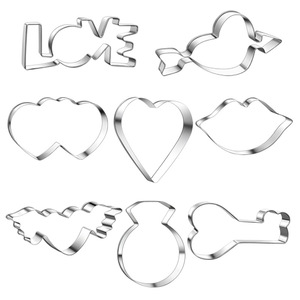 Juego de Moldes para Galletas de Acero Inoxidable con Forma Irregular de la <span class=keywords><strong>Serie</strong></span> Amor de San Valentín, Herramientas Creativas para Hornear Galletas - Product Image 5