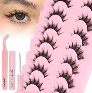 Pestañas Postizas Reutilizables con Efecto Spiky de Marca Privada, Kit <span class=keywords><strong>Sunny</strong></span>, Estilo <span class=keywords><strong>Manga</strong></span> Anime, Pelo Sintético 3D, Semimanuales, con Aspecto Natural - Product Image 1
