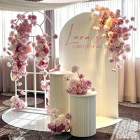 BK-147 Venta al por mayor del fabricante: Suministros de decoración para eventos, Panel de fondo de arco blanco, Soporte de arco redondo para escenario de bodas