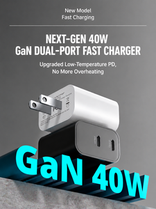 <span class=keywords><strong>Cargador</strong></span> de Teléfono Móvil GaN de 40W con Doble Puerto Tipo C, Venta al Por Mayor de Fábrica HYTO, Adaptador de Carga Rápida Portátil para <span class=keywords><strong>iPhone</strong></span> - Product Image 2