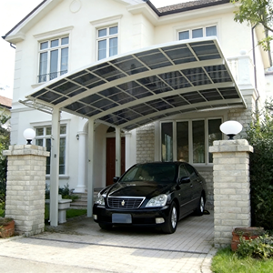 <span class=keywords><strong>Abri</strong></span> <span class=keywords><strong>pour</strong></span> 2 voitures au design moderne avec auvent en polycarbonate transparent, structure en aluminium <span class=keywords><strong>pour</strong></span> allée résidentielle et <span class=keywords><strong>jardin</strong></span> - Product Image 2