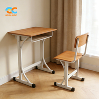 Table et chaise d'école personnalisables en bois massif, écologiques, certifiées CE, faible MOQ, conception et planification de projets ODM