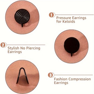 Nuevo DISEÑO DE ACERO INOXIDABLE ninguno Piercing pendientes creativo redondo mosquito moda <span class=keywords><strong>en</strong></span> forma de U <span class=keywords><strong>nariz</strong></span> anillo oreja Clip al por mayor - Product Image 2