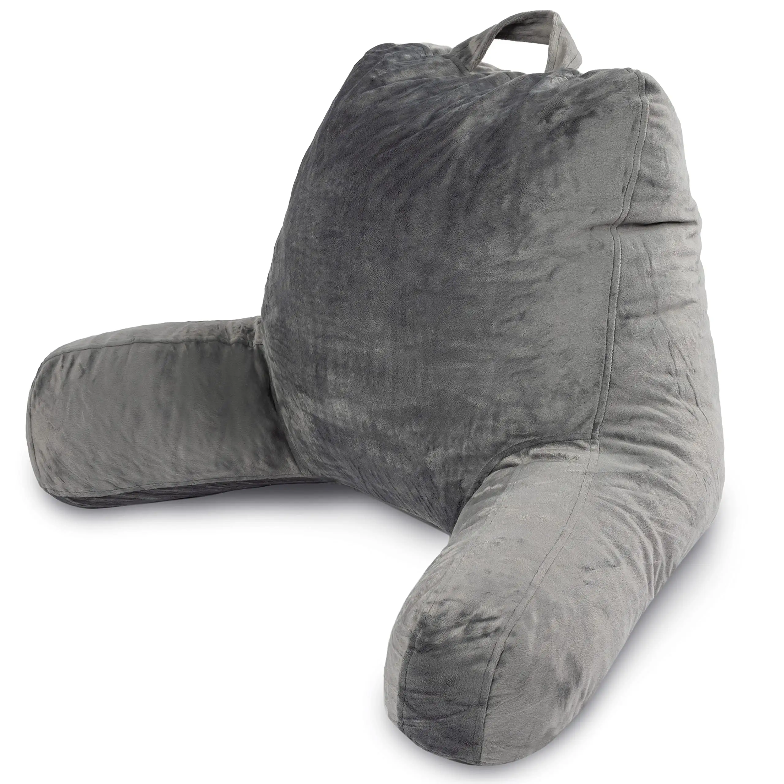 Almohada de lectura de cama extraíble y resistente al agua para sentarse en la cama, soporte para la espalda, almohada de espuma viscoelástica con brazos
