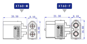 Connecteur de charge anti-étincelles Amass XT60 mâ<span class=keywords><strong>le</strong></span>/femelle en cuivre plaqué or pour batterie Lipo 3S de drone - Product Image 3