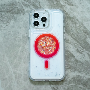 Mới Đến Rõ Ràng Chống Sốc Phụ Nữ Cô Gái Mỏng Bling Lấp Lánh Long Lanh Epoxy Trường Hợp Điện Thoại Đối Với Xiaomi Redmi Lưu Ý 14 Pro + Từ Trường Hợp - Product Image 5