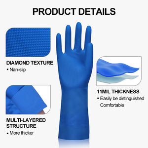 Gants en nitrile résistants aux produits chimiques XINGYU, 33 cm, antidérapants, longs, résistants aux acides, aux alcalis et à l'huile, pour la maison - Product Image 2