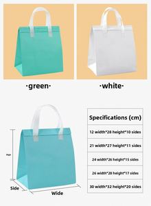 Non-Woven Insulated Foldable Portable Delivery Cooler Bag with Zipper Closure Thermal Insulation Food Grade Disposable - Product Image 2
