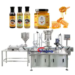 Automatic Syrup Oral Liquid Oil Thick Sauce Paste Glass Plastic Bottle Filling and Capping Monoblock Machine Production Line
