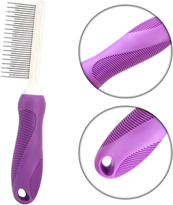 Peine para Mascotas NiBao, de Acero Inoxidable, con Dientes Largos y Cortos, para Perros y Gatos, para el Cuidado y la Limpieza - Product Image 5