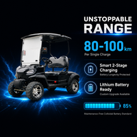 Carrito de Golf Eléctrico de Dos Plazas, Motor de CA de 4KW, 60V, Alcance de 80-100KM, para Campos de Golf, Resorts y Villas, Color Personalizado, Venta al Por Mayor