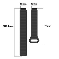 Kedatangan Baru untuk Tali Pengganti Magnetik Silikon Dua Warna Lebar 12mm Gesper Olahraga Lembut untuk MiBand 9 8