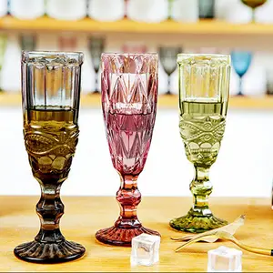 Glaswerk 150Ml Retro-Gebrandschilderde Beker Glazen Beker Beker Op Maat Gekleurde Unieke Champagneglazen Voor Bruiloft En Restaurant