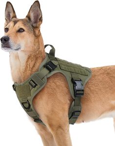 Arnés táctico para mascotas para perros pequeños a grandes Cachorros para caminar y entrenar con cierre de botón correa de collar personalizada - Product Image 1
