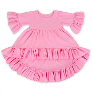 Vestido de niña único con diseño Persnickety, hecho a mano, de ganchillo elástico, con parte superior asimétrica - Product Image 5